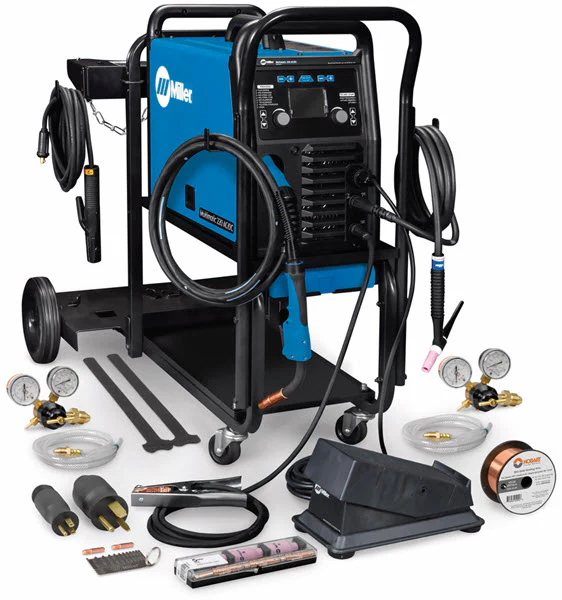 Miller Multimatic 220 AC/DC Welder w/Dual Cylinder Cart 951000070